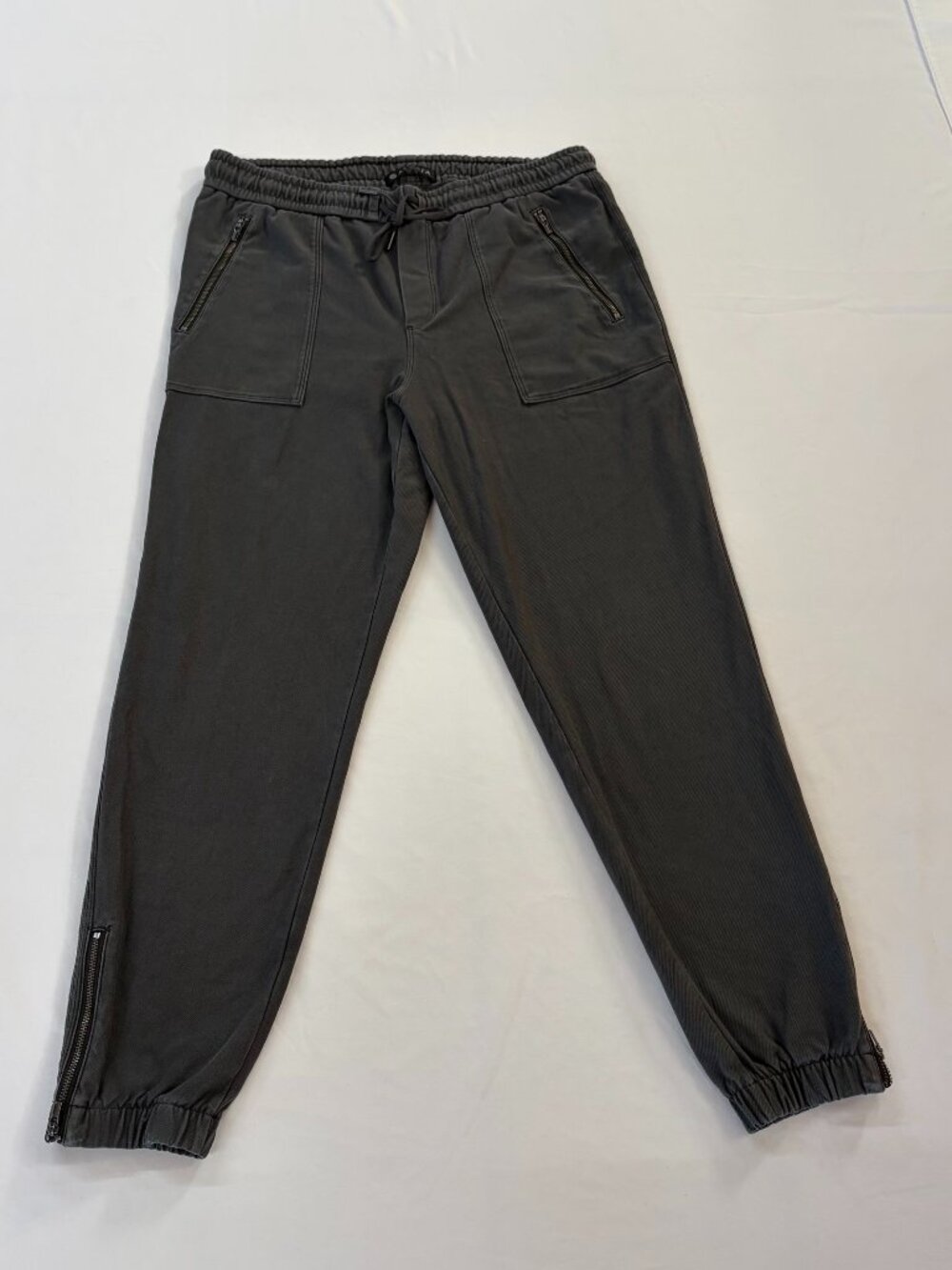 Athleta Women's 10 Gray Jogger Pants Drawstring Elastic Waist Pockets Stretch
